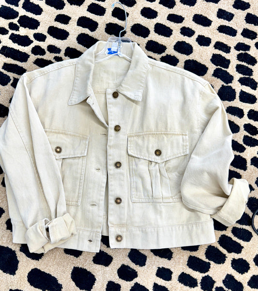 Savannah Cream Denim Jacket