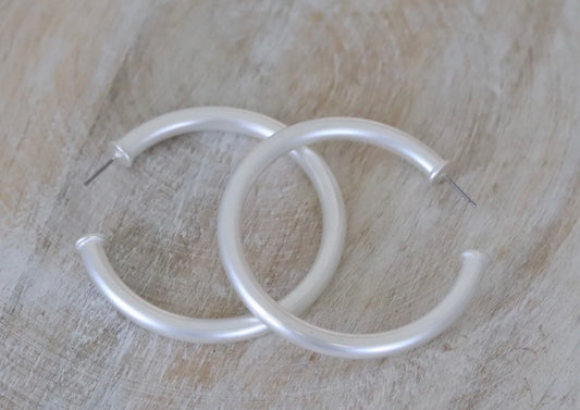 Large Silver Hoops