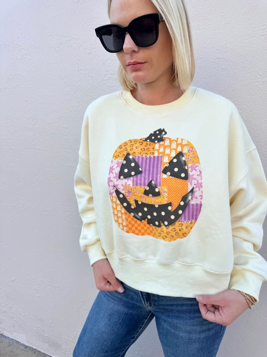 Patchwork Jack-O-Lantern
