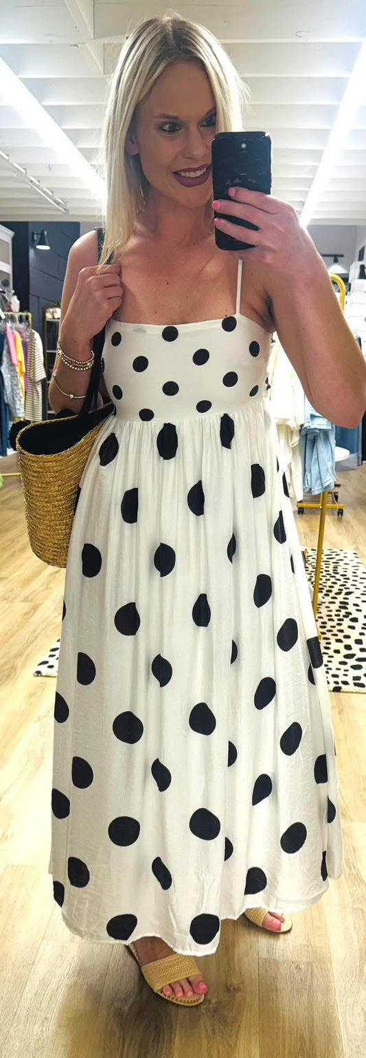 Sweet Spot Polka Dot Midi Dress