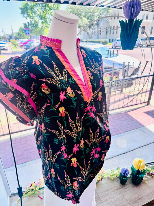 Brunch On The Patio Black Floral