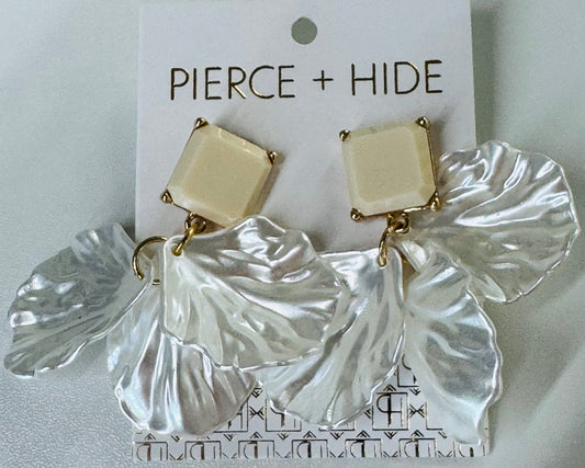Ivory Petal Statement Earrings