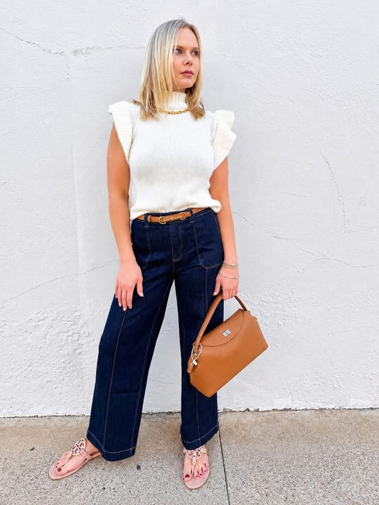 Staying Stylish Ribbed Mock Neck
