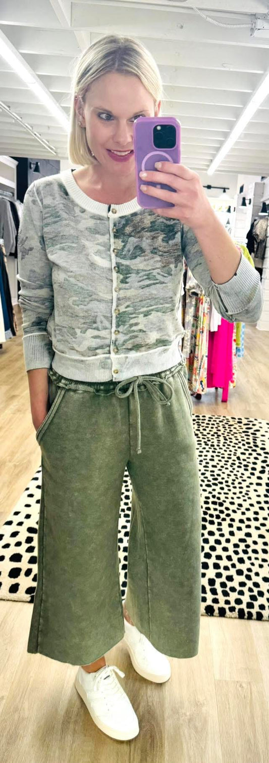 The Sadie Camo Cardigan