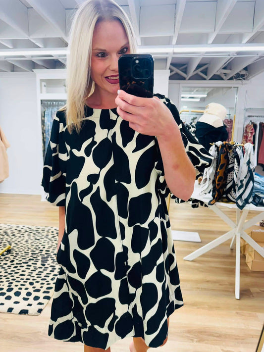 Art Gallery Ready Black Mini Dress