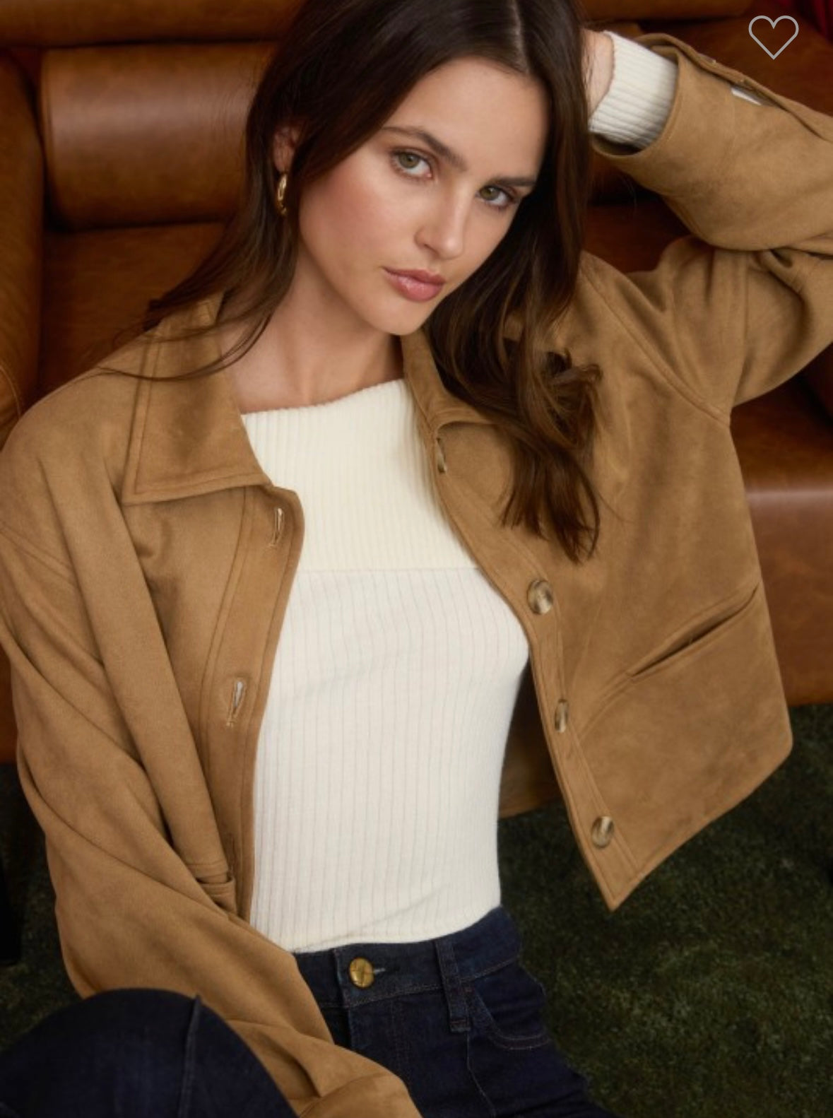 Leighton Suede Camel Jacket