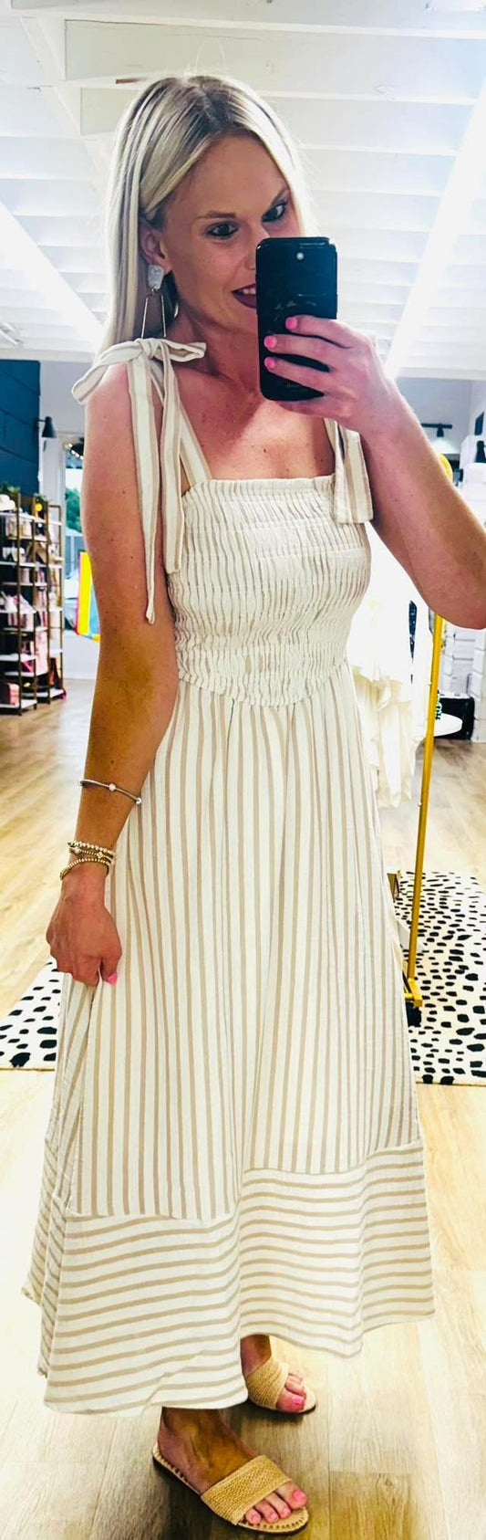 Cancun Crushing Tpe Stripe Midi