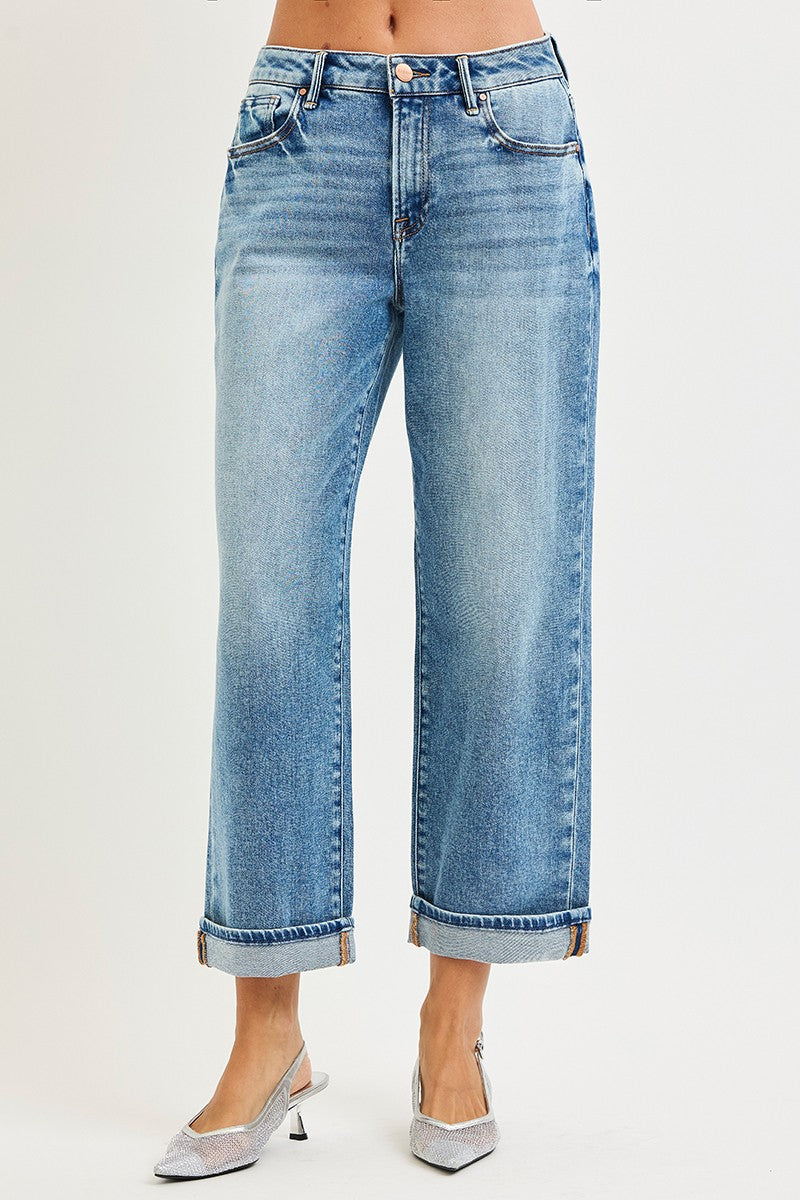 Risen Mid-Rise Boyfriend CuffJean
