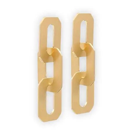 Brushed Gold Chunky LinkEarrings