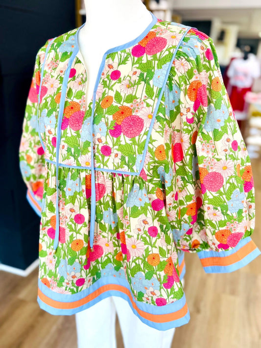 Marigold Floral Blouse