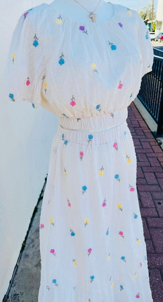 In Bloom Floral Midi Skirt