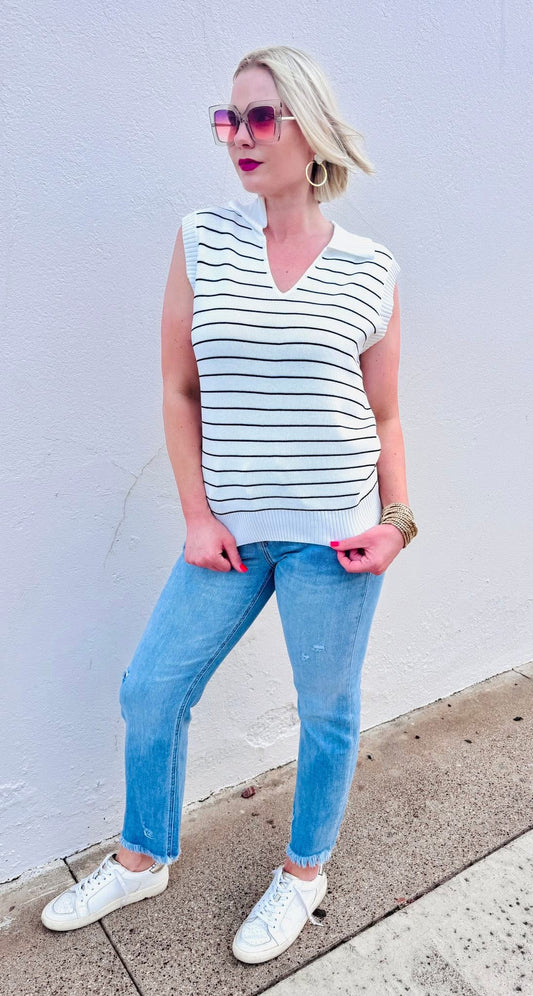 Tell Me Everything Striped Top