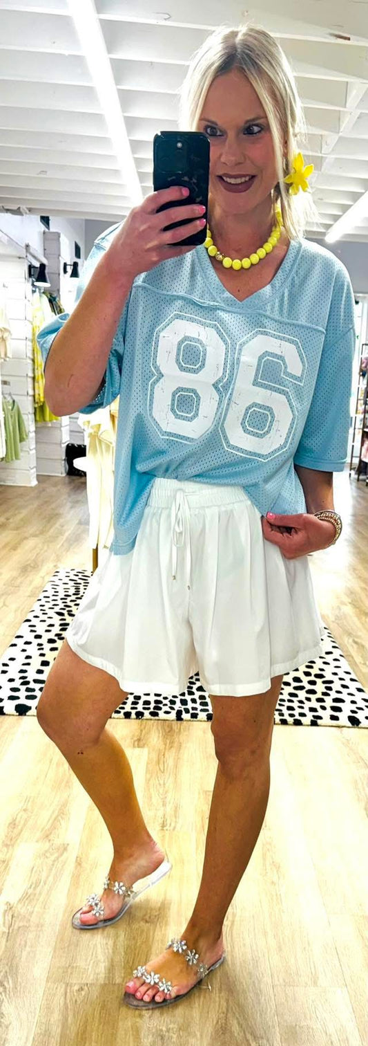 Blue 86 Varsity Oversized Tee