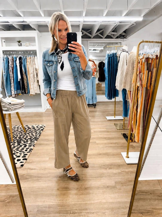 Urban Outing Khaki Wide Leg Pnt