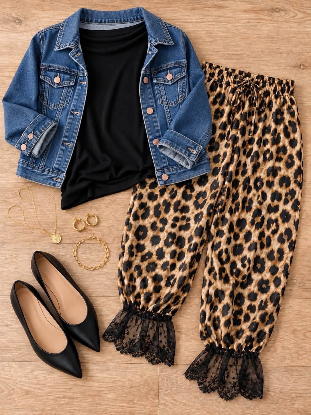 Elastic Waist Leopard Bloomer