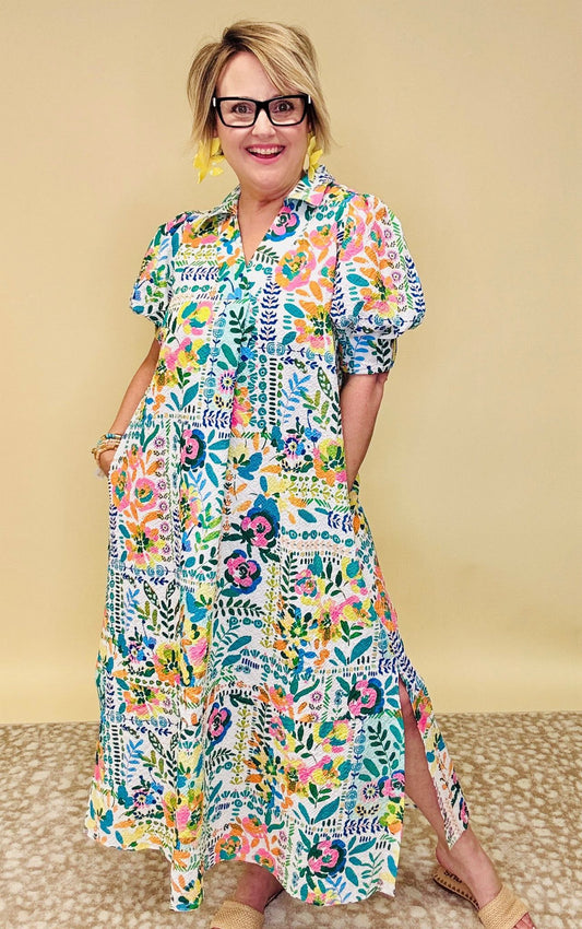 Paradise On The Mind Floral Midi