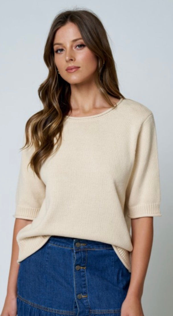 Hayride Cutie Raw Edge Sweater