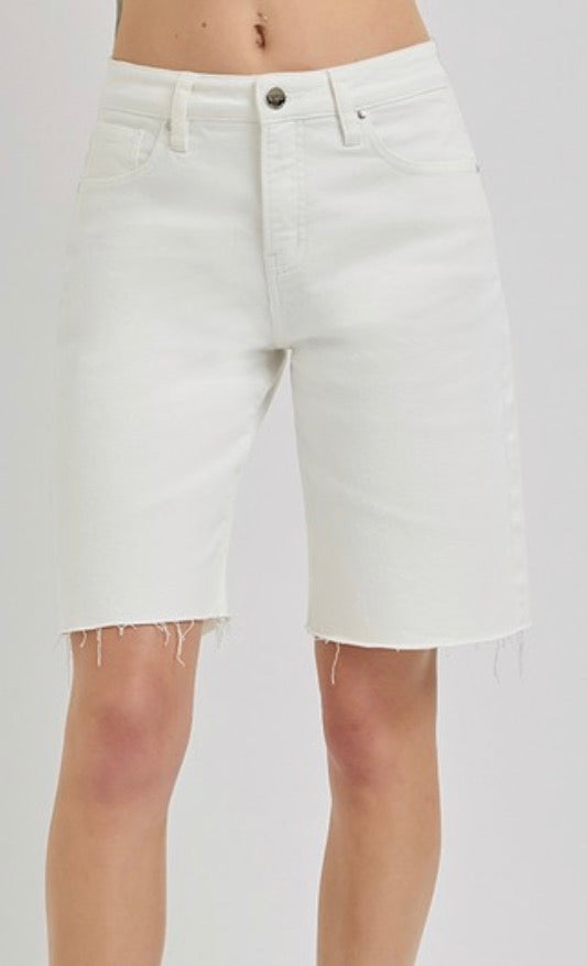 Risen White Tummy Control Short