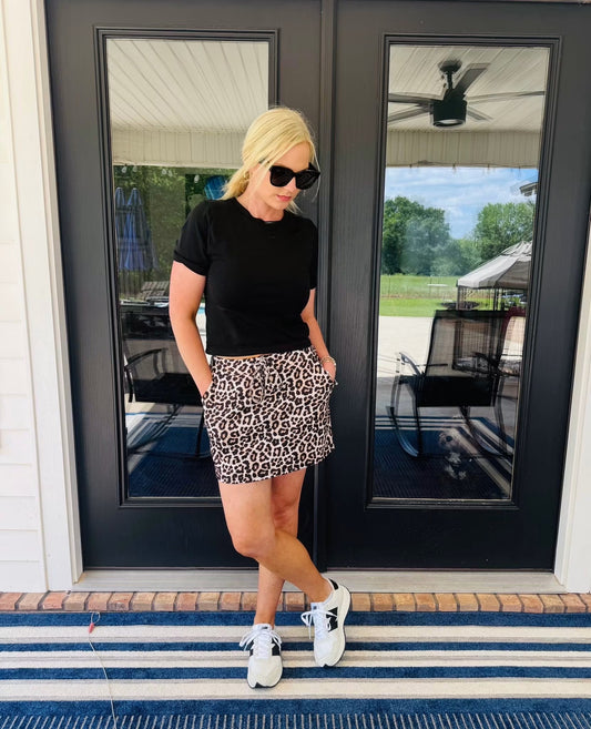 Safari Chic Leopard Skort