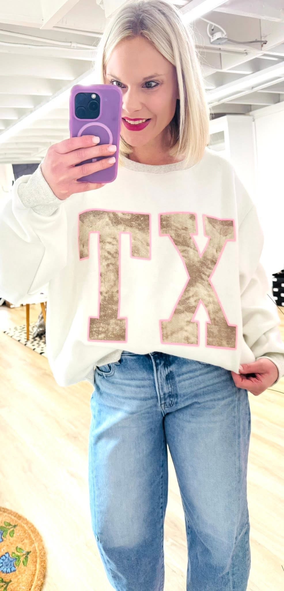 Texas Camo Varsity Sweatshirt