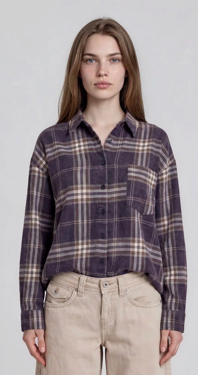Pumpkin Patch Cutie Plaid Top