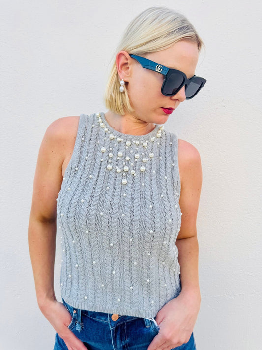 All Pearled Up Sweater Tank