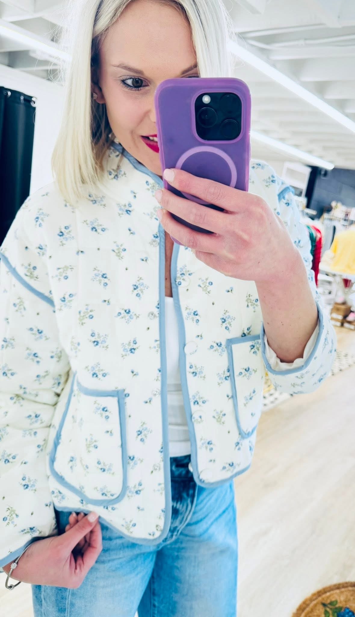 Maia Floral Button Up Jacket