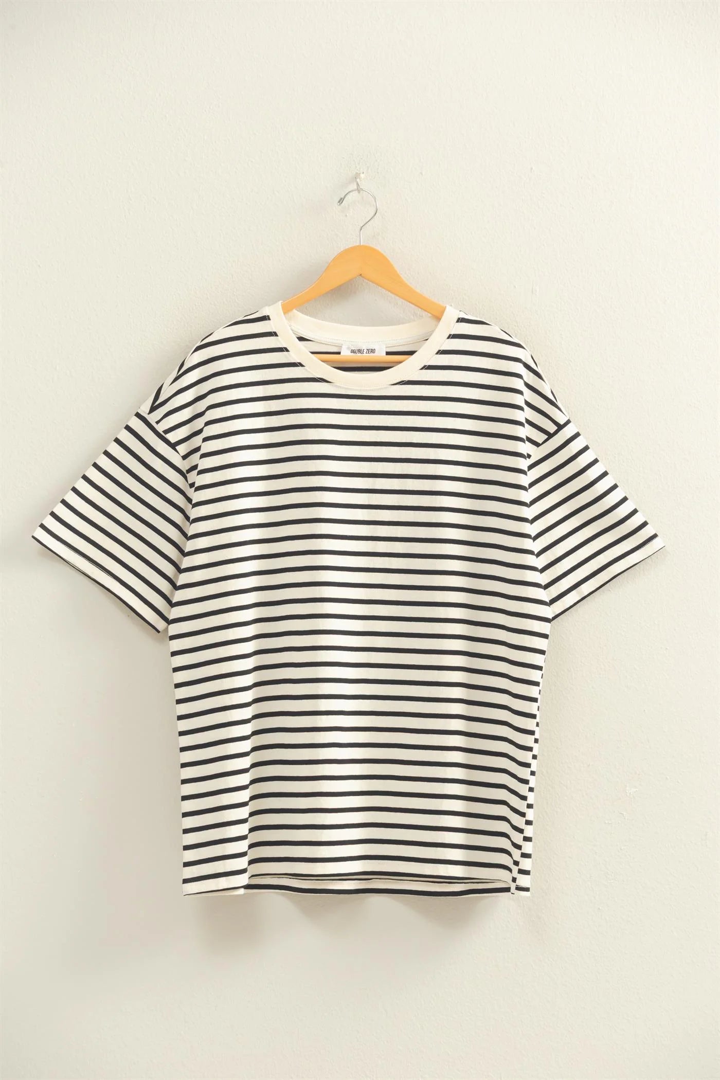 Striped Oversized Crew Neck Tee