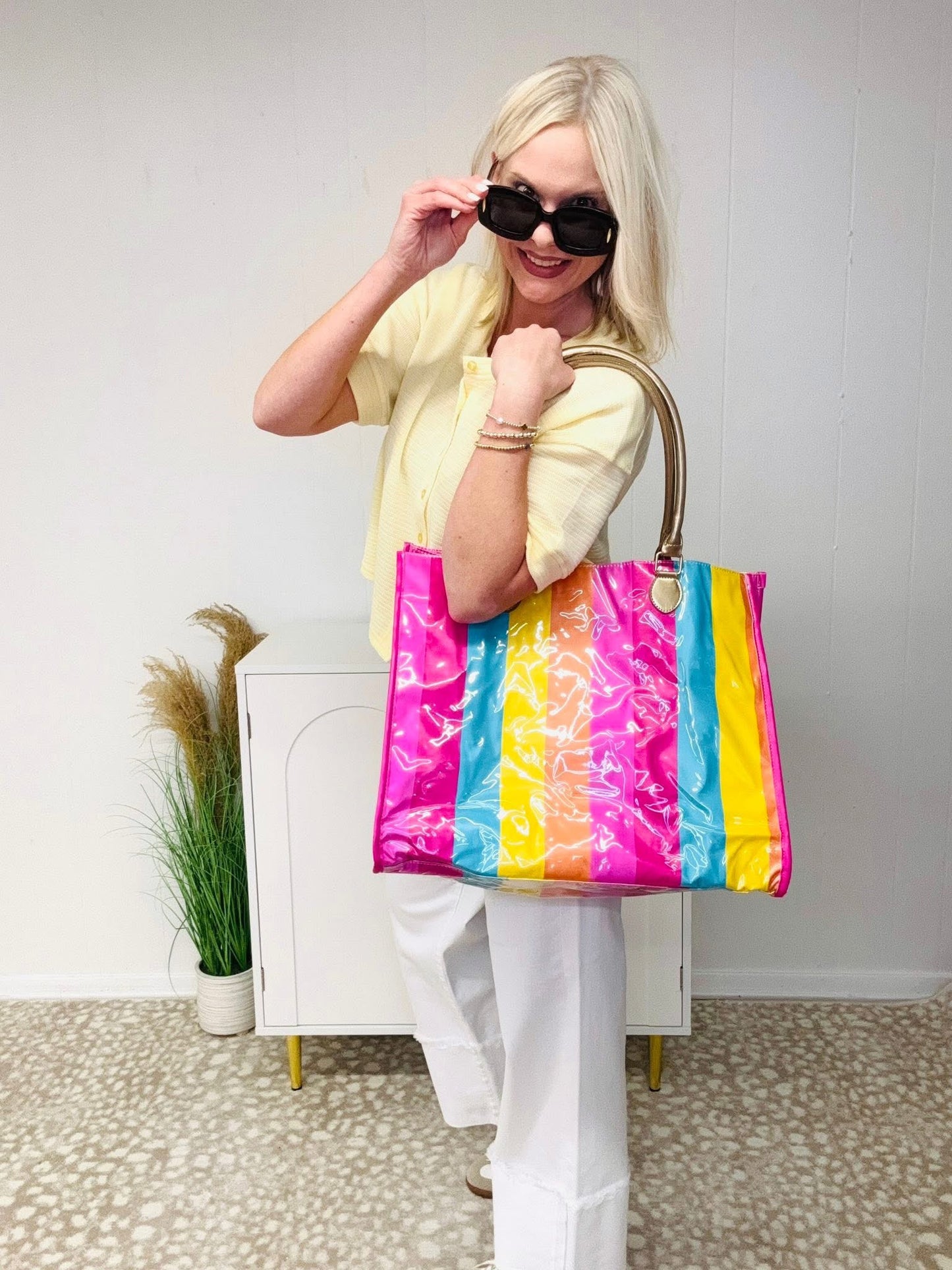 Sunset Stripes Multi Tote Bag