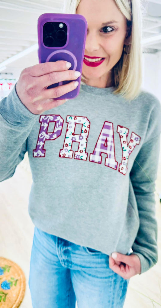 Pray With Pattern GraphicSwtshirt