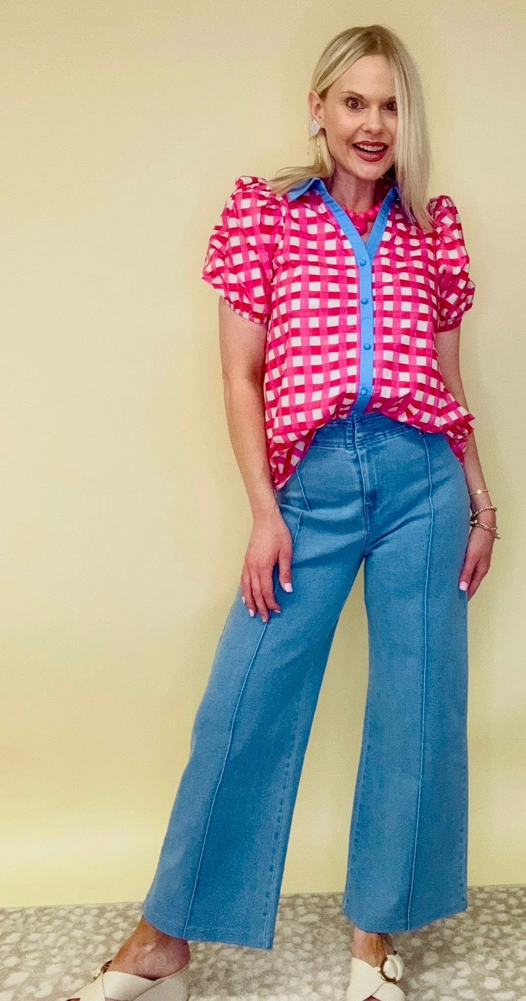 The Norma Gingham - Pink