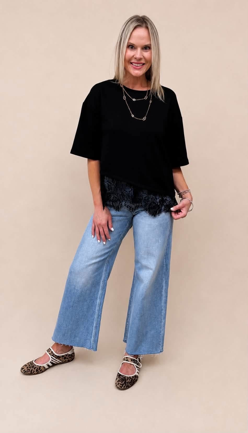 Perfect Timing Lace Trim Top