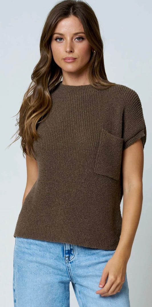 Autumn Crisp Pocket Sweater Top