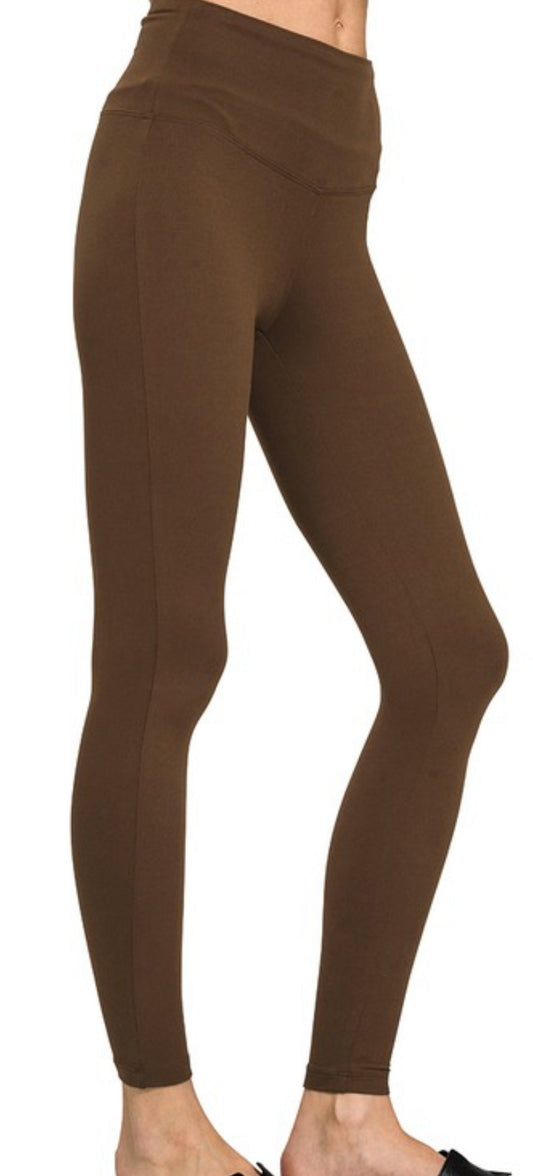 Off And Running Brown Leggings