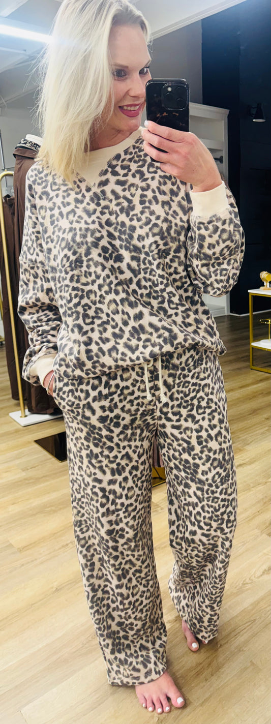 Leopard Boxy Long Sleeve Knit