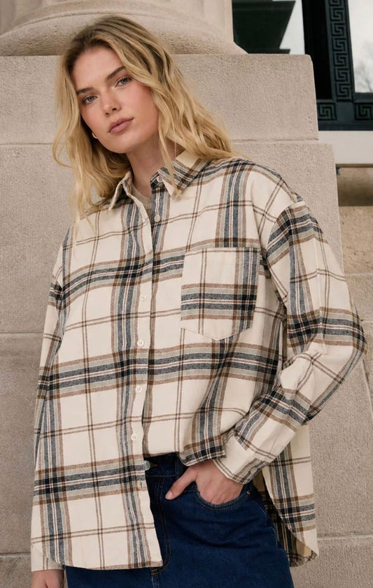 Pumpkin Patch Cutie Plaid Top