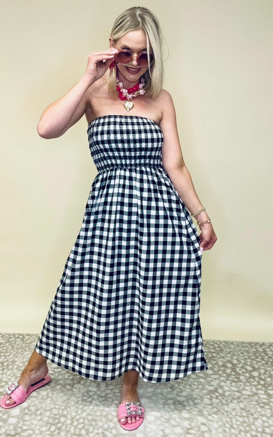 Cheerful Check Black Gingham