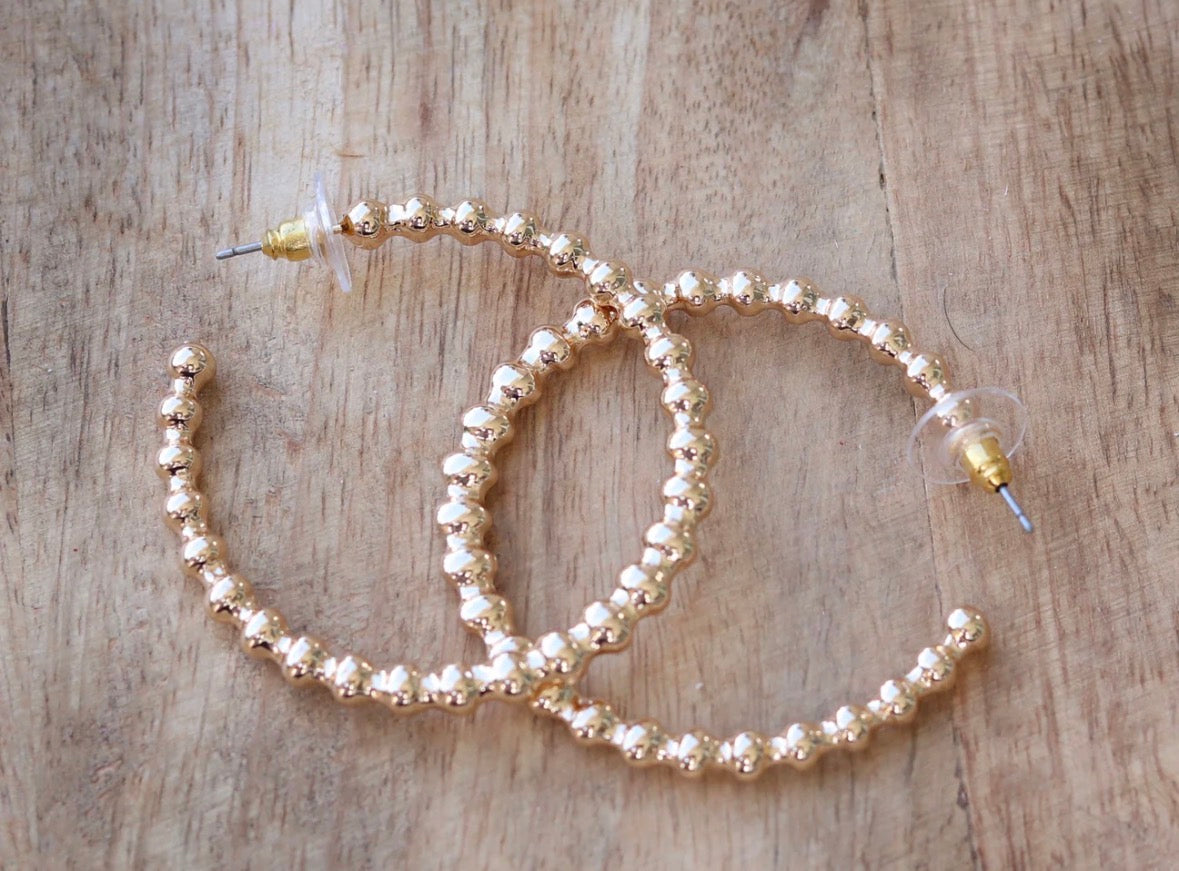 Gold Ball Hoops
