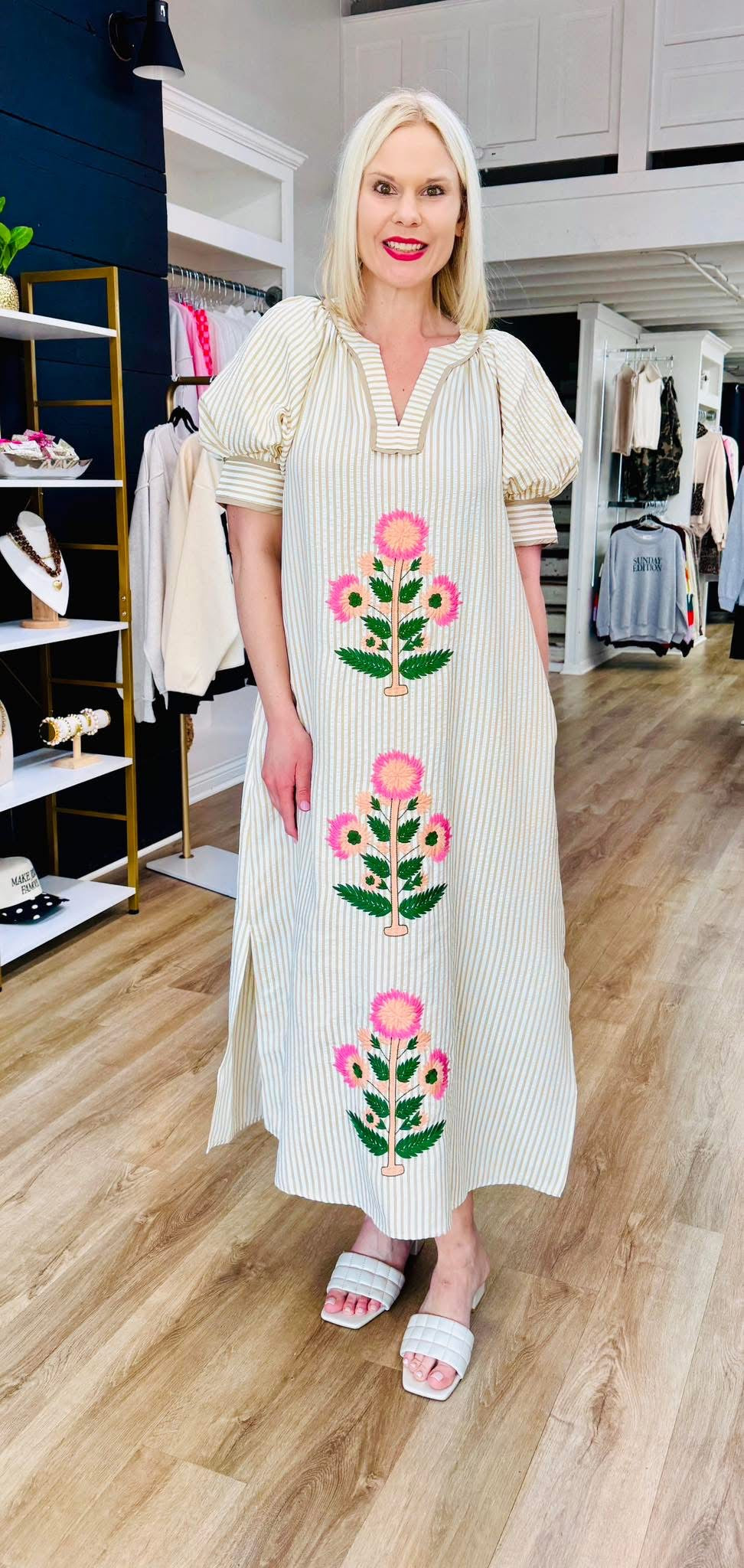 Veranda Views EmbroideredMidi