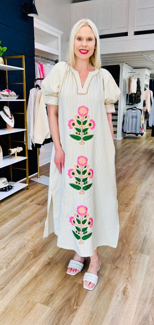 Veranda Views EmbroideredMidi