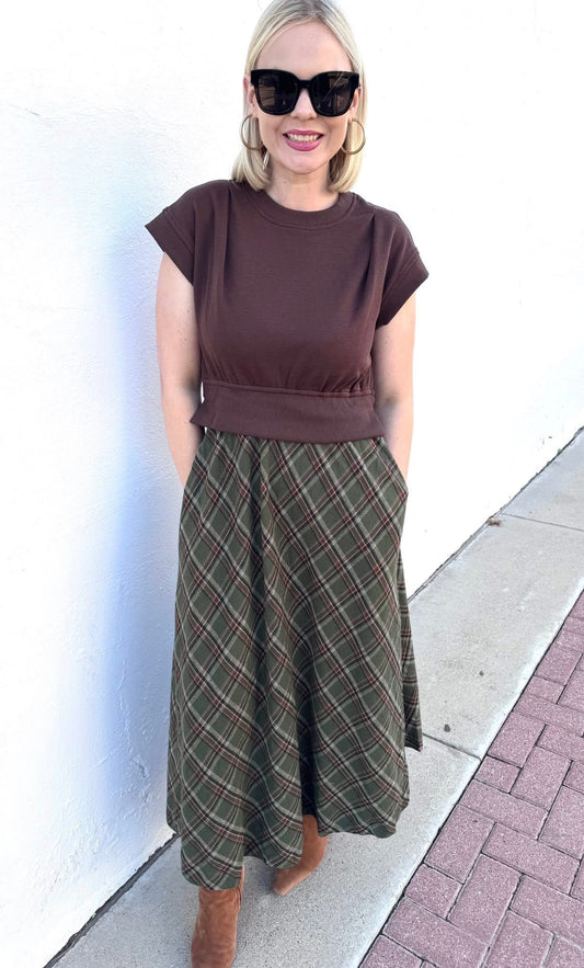 The Kenny Twofer Olive Midi