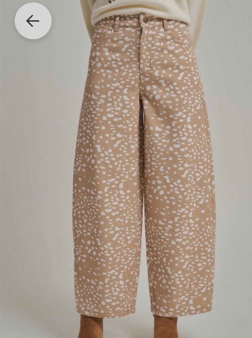 Bambi Barrel Deer Print Pants