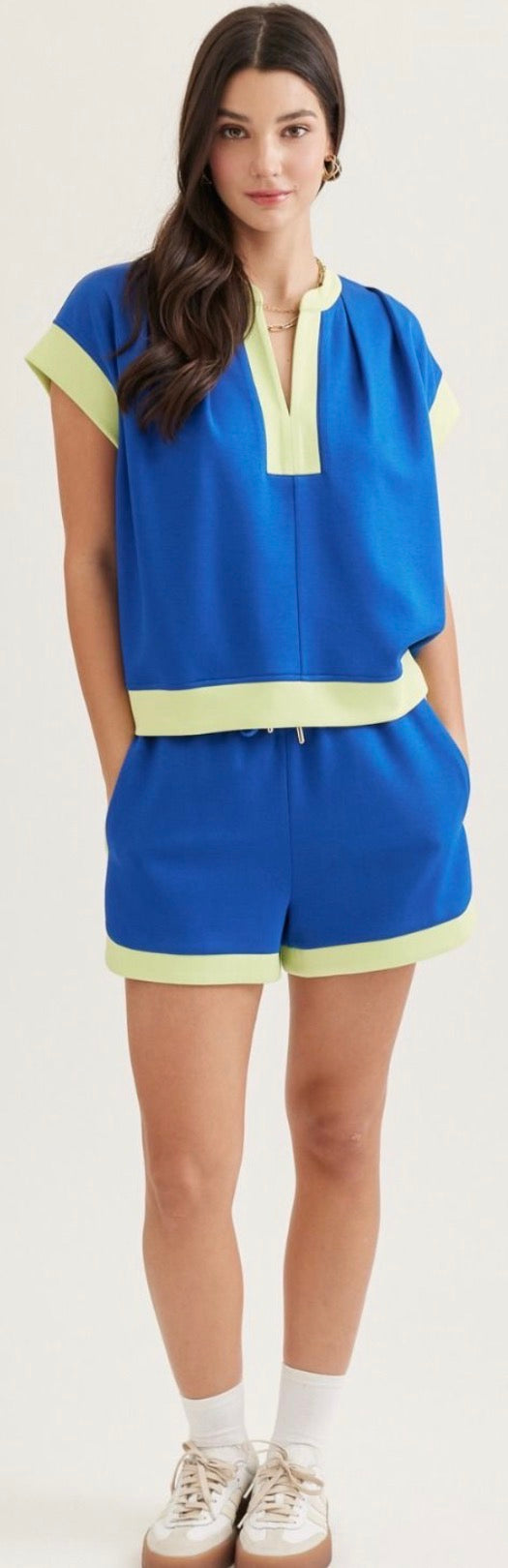 Power Pop Royal Short Sleeve Top