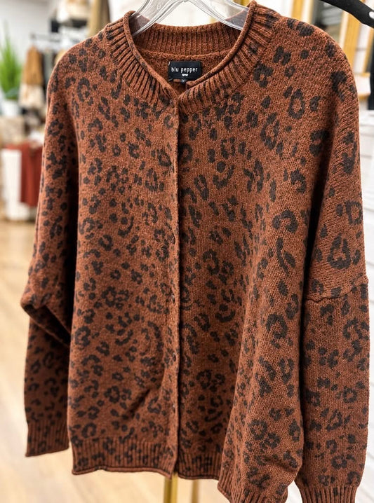 Wild Fade Leopard Cardigan